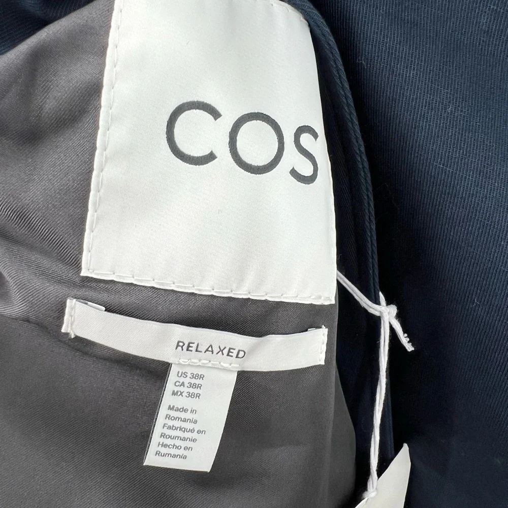 Cos Men’s Relaxed Fit Linen Blend Single Breasted Classic Blazer